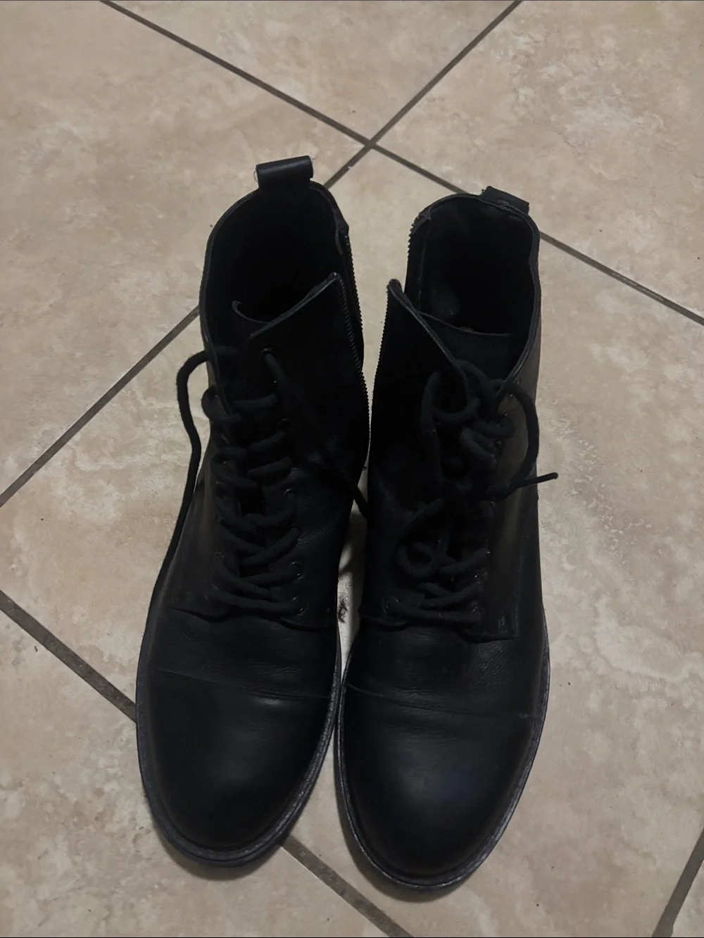 Men's Black Lace-Up Ankle Boots